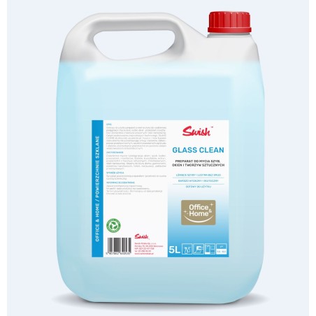 Glass Clean 5L  SWISH Gotowy do użytku środek o działaniu odtłuszczającym do mycia szyb, luster i tworzyw sztucznych