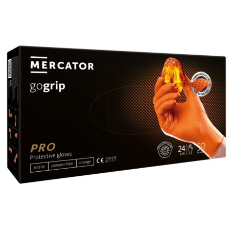 RĘKAWICE NITRYLOWE GO GRIP ORANGE