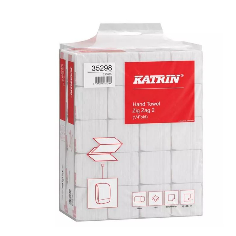 Ręcznik ZZ KATRIN 35298 Classic Biały Miękki 4000 listków 2 warstwowy