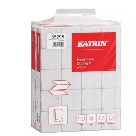 Ręcznik ZZ KATRIN 35298 Classic Biały Miękki 4000 listków 2 warstwowy