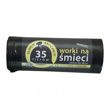 Worki na śmieci 35 litrów LDPE mocne
