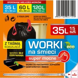 Worki na śmieci z taśmą 35...