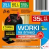 Worki na śmieci z taśmą 35 litrów LDPE mocne